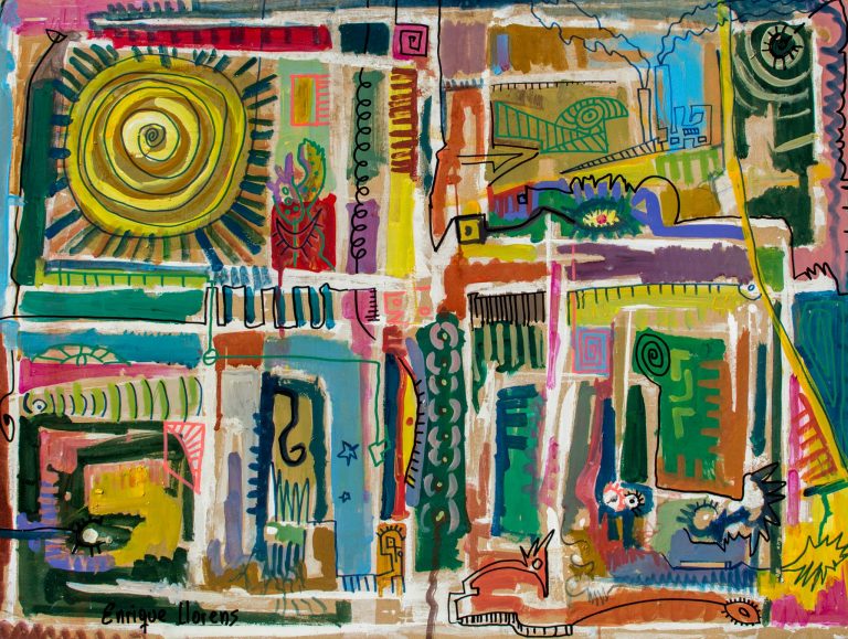 Cuadrados de colores y formas Recargado